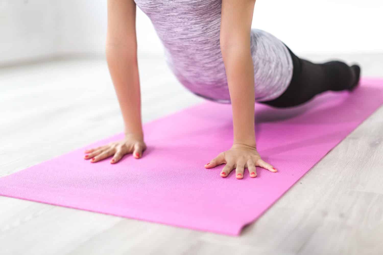 pink yoga mat bluee sports