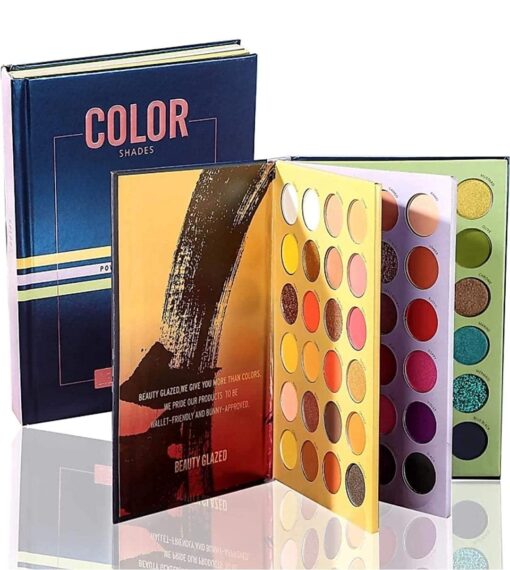 72 Color Press Eyeshadow Palette Book Shadow Palette Glitter Matte Shimmer Natural Highly Pigmented Professional Eye Shadow 70g
