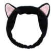 ANEMOI Cat Ear Make Up ace Washing Shower Mask Hairband Snood Headband Black Hair Band (Black)