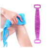 Silicone body scrubber belt , Double side shower scrubber , Exfoliating brush for body , Food-grade silicone scrubber , Double-sided shower brush , Shower massage brush , Body scrubber for all skin types , Easy to clean shower brush , Fast-drying body scrubber , Gentle exfoliation brush.