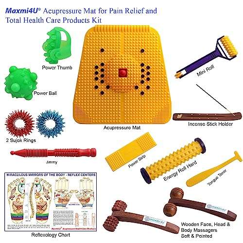 Maxmi4U Manual Acupressure Mat Powermat 2000 with Pyramids and