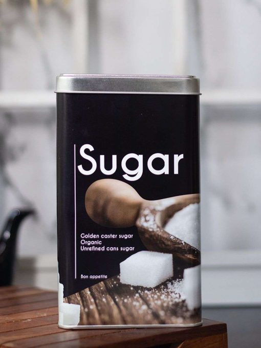 metal sugar jar black 2050ml Metal Sugar Jar - Black, 2050Ml