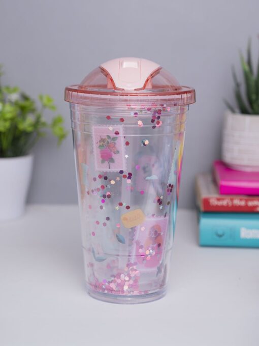 reuseable tumbler sipper cup pink 450ml Reuseable Tumbler Sipper Cup - Pink, 450mL