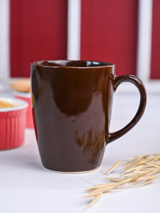 von casa ceramic coffee mug 320 ml brown VON CASA Ceramic Coffee Mug - 320 Ml, Brown