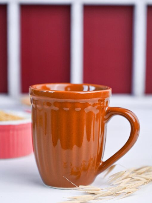von casa ceramic coffee tea mug 300 ml brown VON CASA Ceramic Coffee & Tea Mug - 300 Ml, Brown
